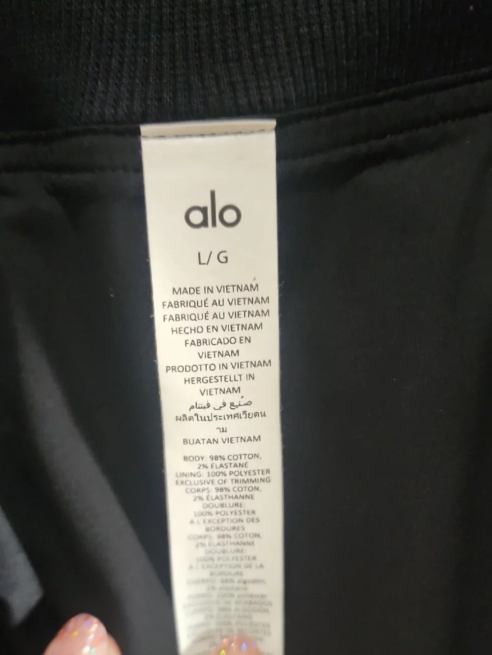 ALO Yoga Black Cargo Mini Skirt with Center Zip
